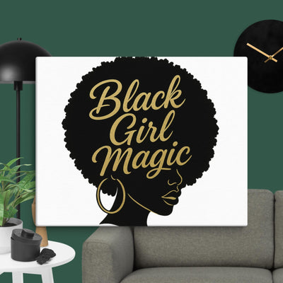 Black Girl Magic Framed Wall Art — Afrocentric Home Decor for Black Women | Melanin Queen Gift, Empowerment Wall Art Print